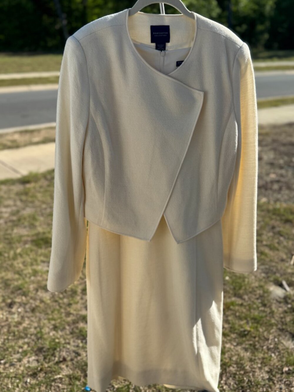 Doncaster Collection Dress Suit Set Cream Elegant Career Outfit